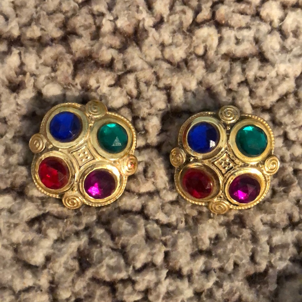 Egyptian style clip-on earrings
